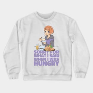 Anime Girl Eating P R t shirt Crewneck Sweatshirt